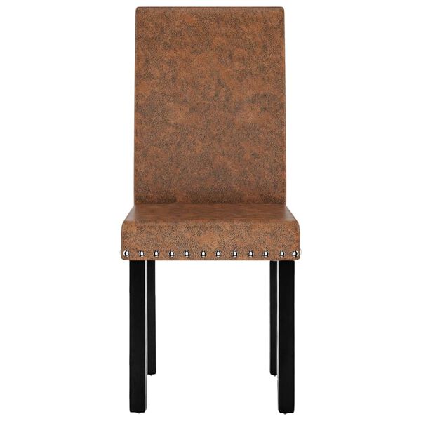 vidaXL Jedilni stoli 2 kosa rjavo blago