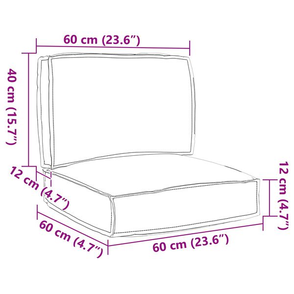 vidaXL Set blazin za palete 2 pcs Antracit Oxford tkanina