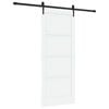 vidaXL Drsna vrata ORKDAL 83 x 202 cm Trdna borovina Bela in črna