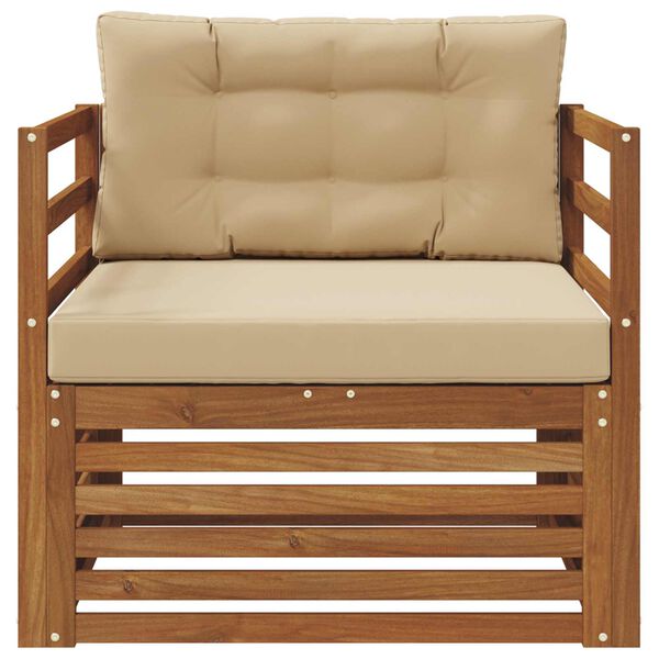 vidaXL Zunanja garnitura za sedenje Masivno akacijevo les in poliester