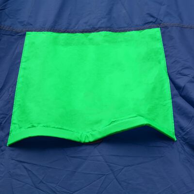 vidaXL Šotor za kampiranje za 9 oseb blago modre in zelene barve