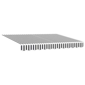 vidaXL Nadomestno platno za tendo Antracitna in bela 2,5 x 2 m