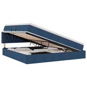 vidaXL Postelja z dodatnim prostorom za shranjevanje in vzmetnico