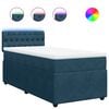 vidaXL Box spring postelja z vzmetnico modra 100x200 cm žamet