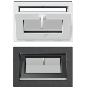 vidaXL Okno za klet RISOR 60 x 40 cm PVC in steklo Antracit