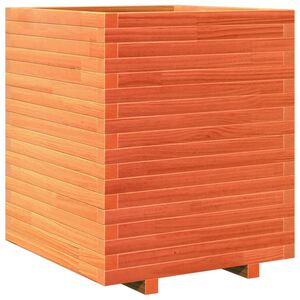 vidaXL Vrtno cvetlično korito vo&scaron;čeno rjavo 60x60x72 cm trdna borovina