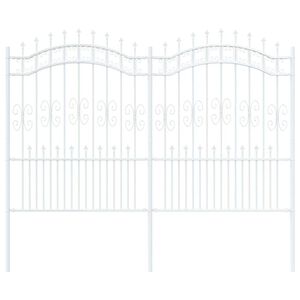 vidaXL Vrtna ograja KAMPEN Bela