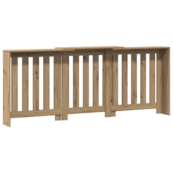 vidaXL Pokrov za radiator hrast 205x21,5x83,5 cm inženirski les