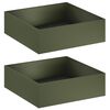 vidaXL Vrtni lonček 2 kos Olivno zelena 100 x 100 x 30 cm