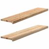 vidaXL Podloge za stopnice 2 kosa 120x30x2 cm trdna hrastovina