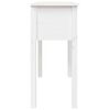 vidaXL Konzolna mizica bela 100×35×75 trdna borovina