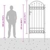 vidaXL Ograjna vrata Assen z obokanim vrhom jeklo 102x200 cm črna