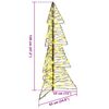 vidaXL Božično drevo med 100 LED Toplo bela 120 cm Ratan