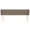 vidaXL Vzglavje z ušesi taupe 183x23x78/88 cm blago