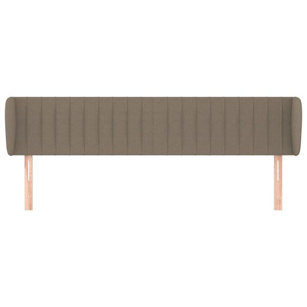 vidaXL Vzglavje z ušesi taupe 183x23x78/88 cm blago