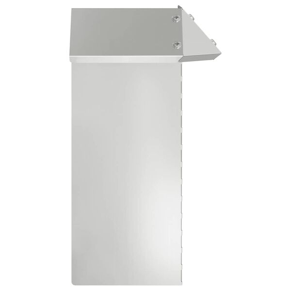 vidaXL Ograja za polže 4 pcs srebrna 13,5 x 13,5 x 25 cm