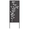 vidaXL Zaslon za zasebnost v vrtu Črna 50 x 140 cm Mnogi jeklo