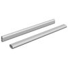 vidaXL Palica za omaro 2 kos srebrna 372 x 15 x 29 mm