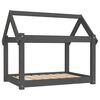 vidaXL Pasja postelja siv 81x60x70 cm trdna borovina