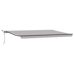 vidaXL Vlečna tenda Svetlo siva 500 &times; 300 cm Poliester