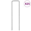 vidaXL Talni klin v obliki črke U 25 kosov 15x3,5 cm pocinkano jeklo