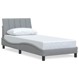 vidaXL Posteljni okvir brez vzmetnice Hanko svetlo siv 80x200 cm blago
