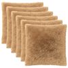 vidaXL Prevleka za blazino 6 pcs HEERLEN Taupe 60 x 60 cm PV flis