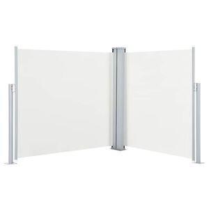 vidaXL Zložljiva stranska tenda krem 120x600 cm