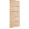 vidaXL Barn Door Naravna 80 x 208 cm Trden borov les