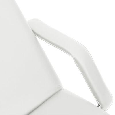vidaXL Masažna miza 3-delna belo umetno usnje