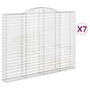 vidaXL Obokane gabion ko&scaron;are 7 kosa 300x30x220/240 cm pocinkano železo