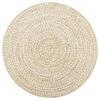 vidaXL Preproga iz jute ročno izdelana bela in naravna 120 cm