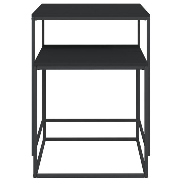 vidaXL Klubska mizica 2 kosa inženirski les in kovina