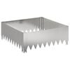 vidaXL Robovi trave 60 x 60 x 20 cm Jeklo Srebrna