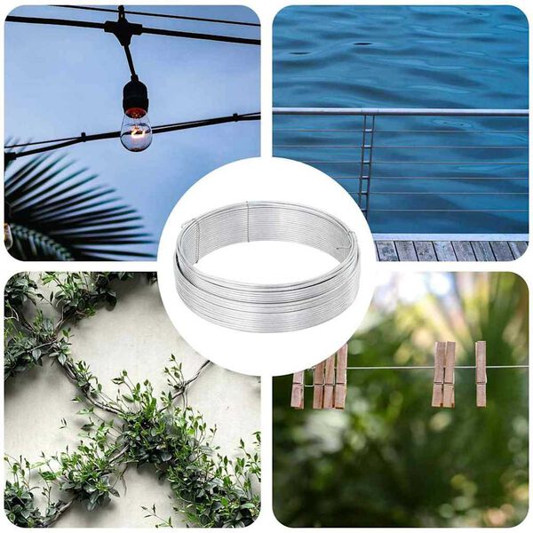 vidaXL Odtisna žica srebrna 25 m Jeklo