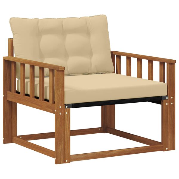 vidaXL Zunanja garnitura za sedenje Masivno akacijevo les in Textilene