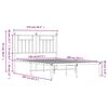 vidaXL Kovinski posteljni okvir z vzglavjem bel 120x200 cm