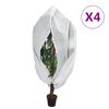 vidaXL Koprena za rastline iz flisa z zadrgo 4 kosi 70 g/m&sup2; 2,36x2 m