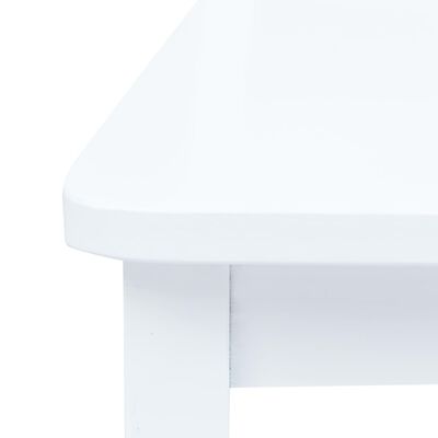 vidaXL Jedilni stoli 4 kosi beli trdni kavčukovec