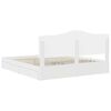 vidaXL Postelja s shranjevanjem Bela 180 x 200 cm Konstruiran les