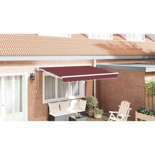 vidaXL Okvir tende Burgundija 300 x 200 cm Poliester s PU premazom