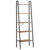 vidaXL 5-nadstropni stoječi regal temno rjav in črn 56x35x174 cm