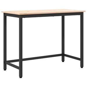 vidaXL miza Naravna 100 x 50 x 77 cm Inženirski les in jeklo