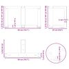vidaXL Noge za klubsko mizico v obliki črke T, 2 kosa, črne, 50x25x(30-31) cm, jeklo
