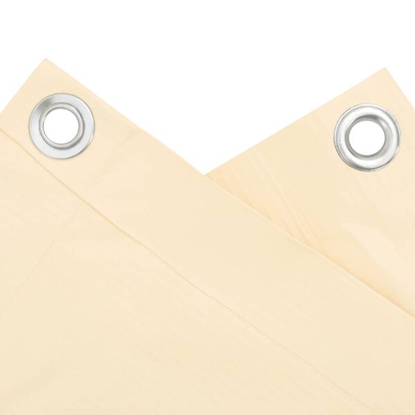 vidaXL Balkonsko platno za zasebnost krem 1000x75 cm PVC