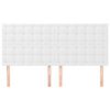 vidaXL Vzglavje postelje belo 160x5x118/128 cm umetno usnje