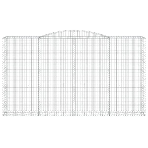 vidaXL Obokane gabion košare 5 kosa 400x50x220/240 cm pocinkano železo