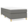 vidaXL Posteljni okvir z vzmetmi temno siv 90x190 cm blago