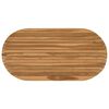 vidaXL Nepremična povr&scaron;ina 110 x 55 x 3,5 cm Ovalna Trden tikov les