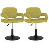 vidaXL Vrtljivi jedilni stoli 2 kosa zeleno blago